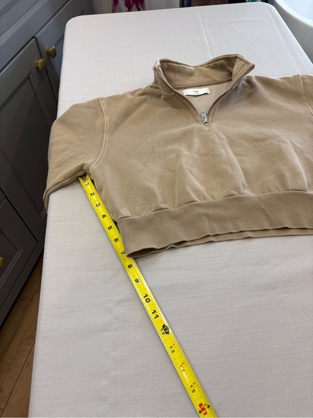 Tna Cropped Quarter-Zip Pullover - Tan #1490 - Picture 8 of 16